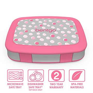 Bentgo Kids Prints 5-Compartment Leak-Proof Lunch Box