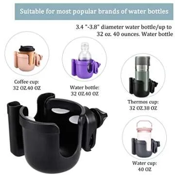 Suranew Wheelchair Cup Holder - Portable Drink Holder