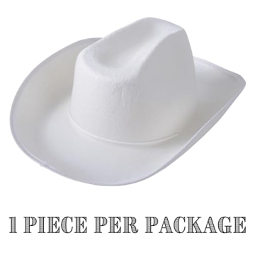 Versatile U.S. Toy White Cowboy Hat for Kids and Adults
