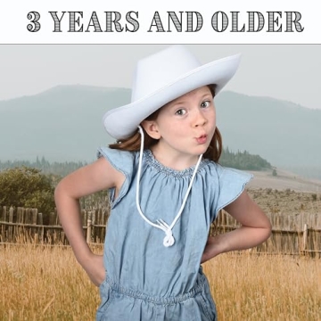 Versatile U.S. Toy White Cowboy Hat for Kids and Adults