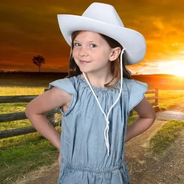 Versatile U.S. Toy White Cowboy Hat for Kids and Adults