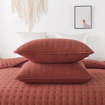 Soft Burnt Orange Twin Quilt Set for Year-Round Comfort