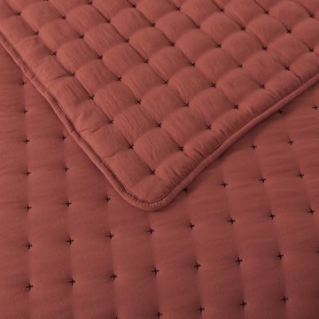 Soft Burnt Orange Twin Quilt Set for Year-Round Comfort