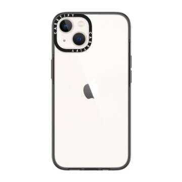 CASETiFY Compact iPhone 14 Case [2X Military Grade Drop Tested / 4ft Drop Protection] - Clear Black