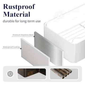 Kitsure X-Large Shower Caddy - No-Drill Organizer