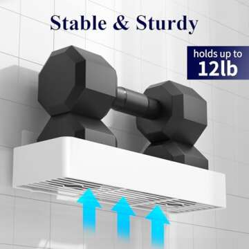 Kitsure X-Large Shower Caddy - No-Drill Organizer