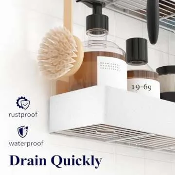 Kitsure X-Large Shower Caddy - No-Drill Organizer