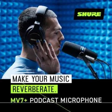 Shure MV7+ Podcast Dynamic Microphone with LED Touch Panel