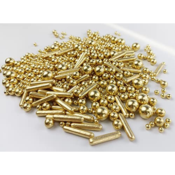 Gold Pearl Sugar Candy for Cakes Cupcakes Baking Decorations