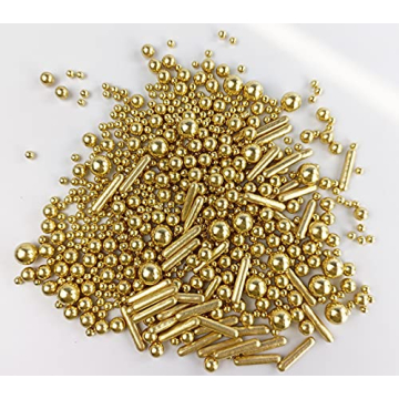 Gold Pearl Sugar Candy for Cakes Cupcakes Baking Decorations