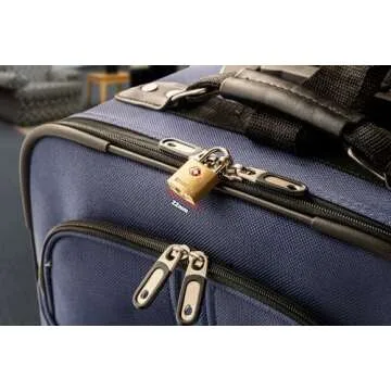 BRINKS - 22mm TSA Approved Solid Brass Keyed Travel Padlock, 4-Pack - Chrome Plated With Hardened Steel Shackle, TSA Approved Lock For Travel And Inspection