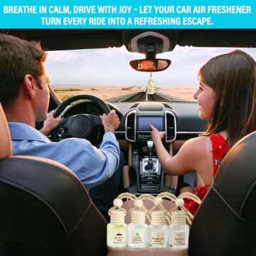 Elegant Long Lasting Car Air Freshener Oil Diffuser - Natural Essential Oil Scented