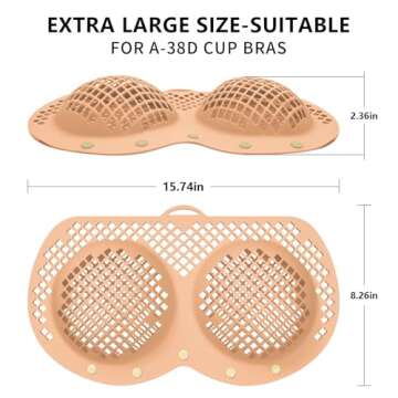 EASYSLWC Silicone Lingerie Bags for Washing Delicates Laundry Bag, Bra Washing Bags for Laundry, Bra Washing Bag Dryer Bra Protector for Women Laundry Storage A-36D(Airport)