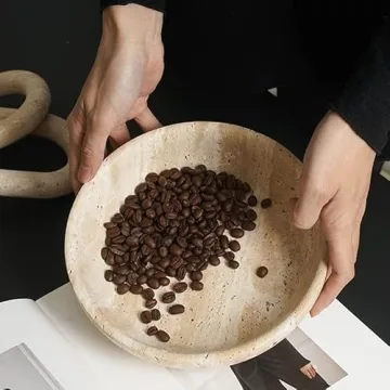 SAIDKOCC Handcrafted Marble Decorative Dish for Home