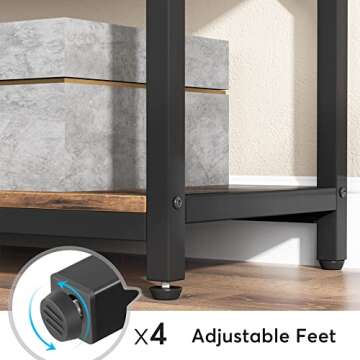 Tribesigns 79 inches Tall Bookshelf Bookcase, 8-Tier Staggered Bookcase, Modern Freestanding Open Book Shelves, Wide Wood Etagere Shelving Unit Display Shelf for Living Room (Black&Rustic)