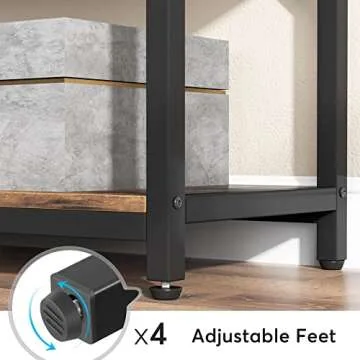 Tribesigns 79 inches Tall Bookshelf Bookcase, 8-Tier Staggered Bookcase, Modern Freestanding Open Book Shelves, Wide Wood Etagere Shelving Unit Display Shelf for Living Room (Black&Rustic)