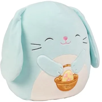 Squishmallows 10-Inch Buttons The Blue Bunny Plush Toy
