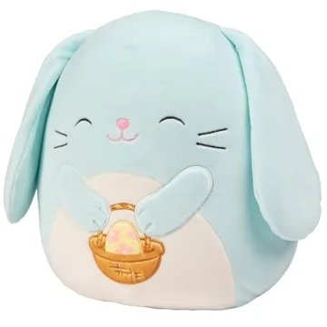 Squishmallows 10-Inch Buttons The Blue Bunny Plush Toy