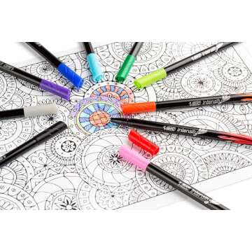 BIC Intensity Fineliner Marker Pens, Fine Point (0.4 mm), Assorted Colors (Colors May Vary), 10-Count