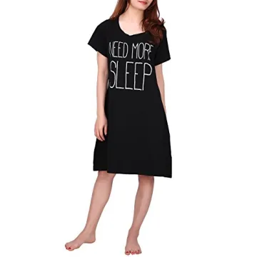 HDE Women’s Cotton Sleepwear Nightgown S-5X for Comfort