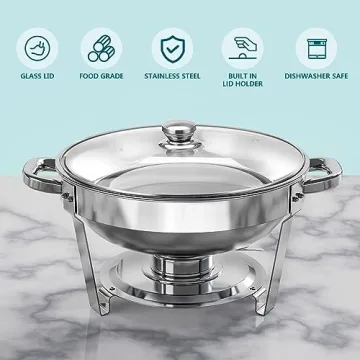 5 QT Stainless Steel Chafing Dish Buffet Set for Catering