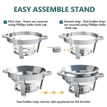 5 QT Stainless Steel Chafing Dish Buffet Set for Catering