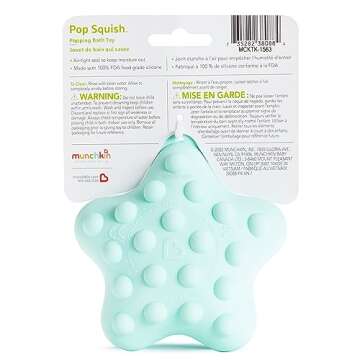 Munchkin® Pop Squish™ Bath Toy, Mold Free Baby and Toddler Bathtub Toy with Sensory and Fidget Play, Starfish