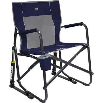 Portable Indigo Blue Rocking Chair - GCI Outdoor