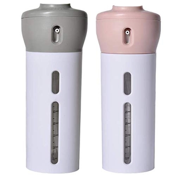 CHIVENIDO 4-in-1 Leakproof Travel Dispenser Pink+Gray
