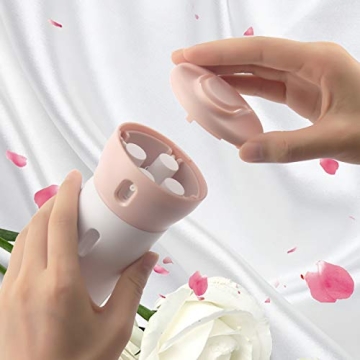 CHIVENIDO 4-in-1 Leakproof Travel Dispenser Pink+Gray