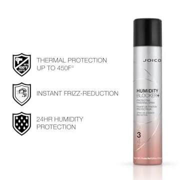 Joico Humidity Blocker+ Protective Finishing Spray | For Most Hair Types | Protect Against Heat, Humidity, & Pollution | Boost Shine | Eliminate Static | Reduce Frizz | Paraben & Sulfate Free | 180mL