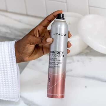Joico Humidity Blocker+ Protective Finishing Spray | For Most Hair Types | Protect Against Heat, Humidity, & Pollution | Boost Shine | Eliminate Static | Reduce Frizz | Paraben & Sulfate Free | 180mL