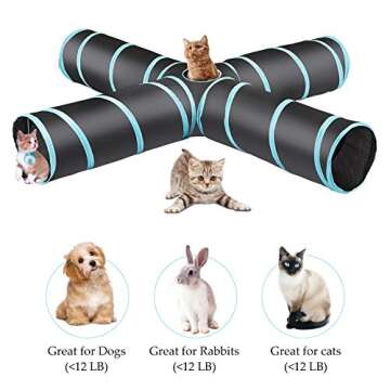 Durable CO-Z 4 Way Cat Tunnel for Playful Pets
