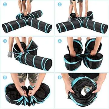 Durable CO-Z 4 Way Cat Tunnel for Playful Pets