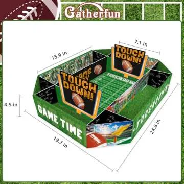 Gatherfun Football Party Supplies Kit - Complete Tailgate, Birthday & Celebration Snack Stadium Set ...