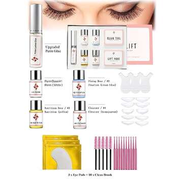 TUBeauty Eyelash Perming Full Kit, Upgraded Professional Eyelash Perming Eye Lashes Extension Permin...