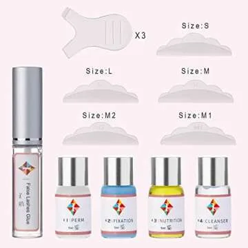 TUBeauty Eyelash Perming Full Kit, Upgraded Professional Eyelash Perming Eye Lashes Extension Perming Kit Nutritious Eyelashes Curling Lash Lift ICONSIGN (Glue Upgraded Version)