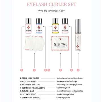 TUBeauty Eyelash Perming Full Kit, Upgraded Professional Eyelash Perming Eye Lashes Extension Perming Kit Nutritious Eyelashes Curling Lash Lift ICONSIGN (Glue Upgraded Version)