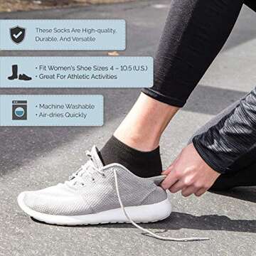 HOT FEET Cute No Show Ankle Socks for Women & Teens