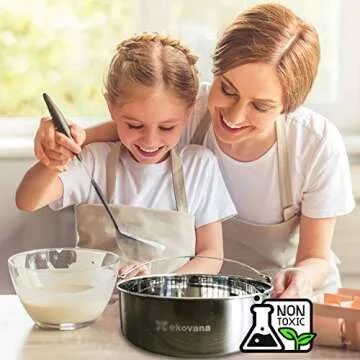 ekovana Stainless Steel Cheesecake Round Push Pan 6 inches by 3 inches - Compatible with 3 qt mini instant pot accessories