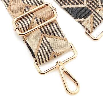 Wide Shoulder Strap Adjustable Replacement Belt Guitar Style Crossbody Bag Handbag Strap Multicolor Canvas Straps(Wide:2in)(Color6)