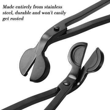 3 Packs Candle Wick Trimmer Candle Cutter Stainless Steel Wick Clipper Scissor Candle Tool (Matte Black)