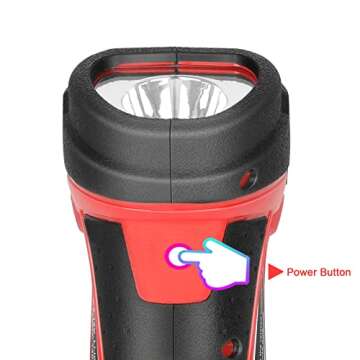 JYJZPB 12-Volt LED Work Light Bare Tool Flashlight Compatible for Milwaukee M12 Battery 48-11-2401 48-11-2420 48-11-2412 48-11-2440 12V Battery