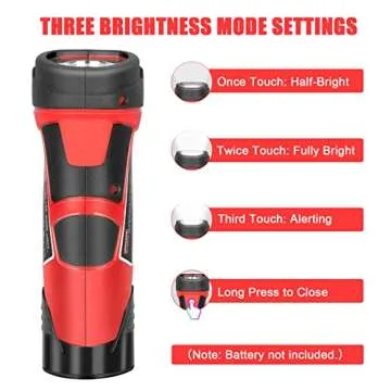 JYJZPB 12-Volt LED Work Light Bare Tool Flashlight Compatible for Milwaukee M12 Battery 48-11-2401 48-11-2420 48-11-2412 48-11-2440 12V Battery