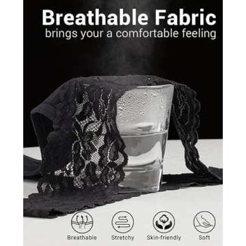 Jo & Bette 6 Pack Lace Thongs - Seamless, Soft, Sexy Underwear