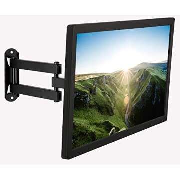 Mount-It! TV Wall Mount, Universal Fit for 19, 20, 24, 27, 32, 34, 37 and 40 Inch TVs and Computer M...