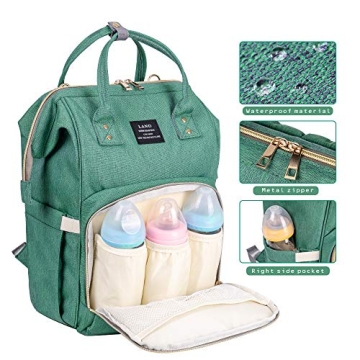Stylish Diaper Backpack with Large Capacity and Insulation
