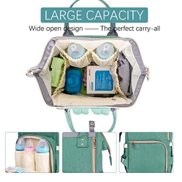 Stylish Diaper Backpack with Large Capacity and Insulation