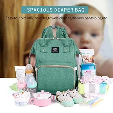 Stylish Diaper Backpack with Large Capacity and Insulation
