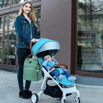 Stylish Diaper Backpack with Large Capacity and Insulation